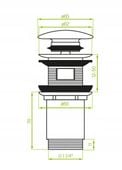 Korek Klik Klak Uniwersalny Ceramiczny Biały Laveo CKK_62C3