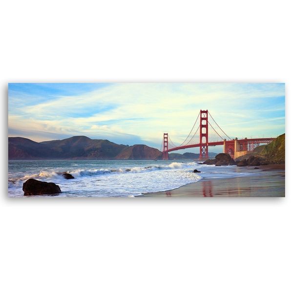 Emaga Obraz na płótnie, Golden Gate Bridge - 90x30 zdjęcie 3