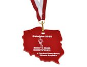 medal okolicznościowy pamiątkowy ze wstążką z plexi 6x5,8 cm 50szt