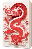 Obraz 30x50cm Czerwony Smok