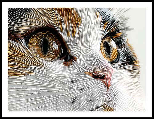 Plakat 80x60cm Nitkowany Kot na Arena.pl