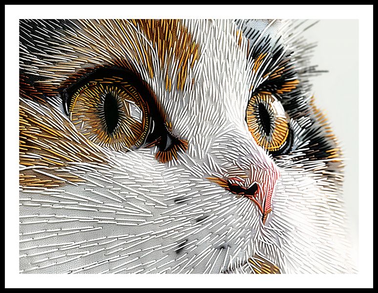 Plakat 80x60cm Nitkowany Kot zdjęcie 3