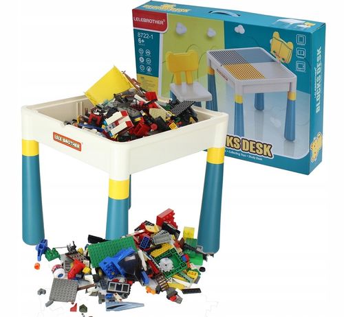 WIELOFUNKCYJNY STOLIK BLAT DO KLOCKÓW plus KRZESŁO na Arena.pl