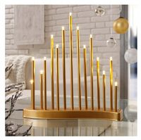 Świecznik adwentowy LED lampka świąteczna złota