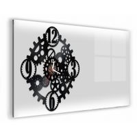 Zegar Ścienny z płyty winylowej na lustrze 59x29cm