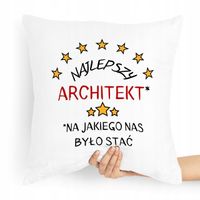 Poduszka Prezent Dla Najlepszego Architekta Z Nadrukiem Ze Zdjęciem
