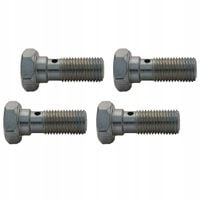 4x Śruba drożna - przelewowa - banjo do oczek 3/8x24 UNF AN3 - ocynk; SR-01