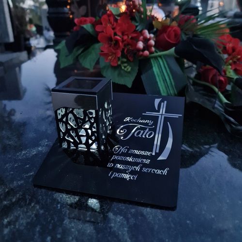 ZNICZ SOLARNY Wieczna Latarenka LED STATUETKA GRÓB lampka dla TATY na Arena.pl