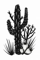 Plakat 67,5x100cm Kaktus w Krasie