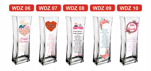 Elegancki wazon z nadrukiem dla babci i dziadka na Arena.pl