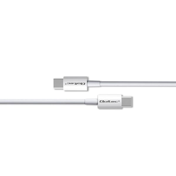 Qoltec Kabel USB 2.0 typ C USB 2.0 typ C 60W QC 3.0 PD 1m Biały zdjęcie 8