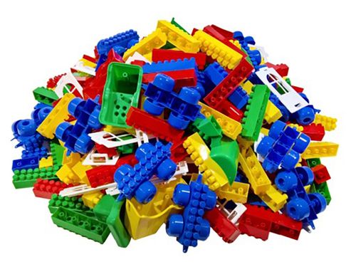 Hemar duży kuferek z klockami K1, 600 elementów, czerwony na Arena.pl