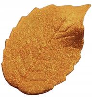 OZDOBNE LIŚCIE CUKROWE 4 cm brokatowe złote 10szt