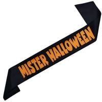 Szarfa Mister Halloween - pomarańczowy nadruk