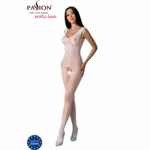 passion bs098 bodystocking biały, elastyczny, jeden rozmiar na Arena.pl