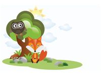 60X40CM SOWA LISEK OBRAZ