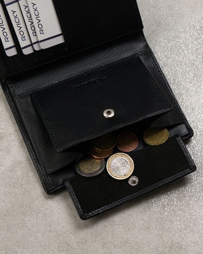 klasyczny portfel męski z eleganckimi przeszyciami - cavaldi na Arena.pl