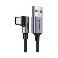 Kabel USB do USB-C kątowy UGREEN US284 3A Quick Charge 3.0 1m (czarny)