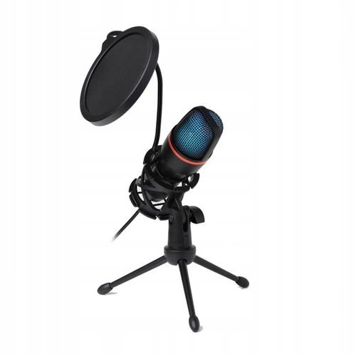 Mikrofon Do Komputera PC POJEMNOŚCIOWY USB LED RGB na Arena.pl