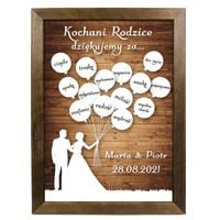 ŚLUBNE PODZIĘKOWANIE DLA RODZICÓW MAMY TATY OBRAZ RAMKA PLAKAT ŚLUB