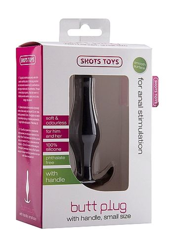 butt plug with handle - small - black na Arena.pl