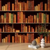 Tapeta samoprzylepna Biblioteka Książki 3D Okleina meblowa 44,5x700 cm
