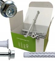 KOŁEK RAMOWY ROZPOROWY 10x140mm klucz TORX z kołnierzem OCYNK 25szt KOŁKI