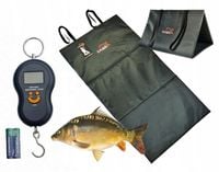 ZESTAW MATA KARPIOWA Z MIARKĄ SKŁADANA + WAGA ELEKTRONICZNA DO 50 KG