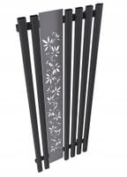 GRZEJNIK DEKORACYJNY -FLOWER 1800/600 CZARNY STRU