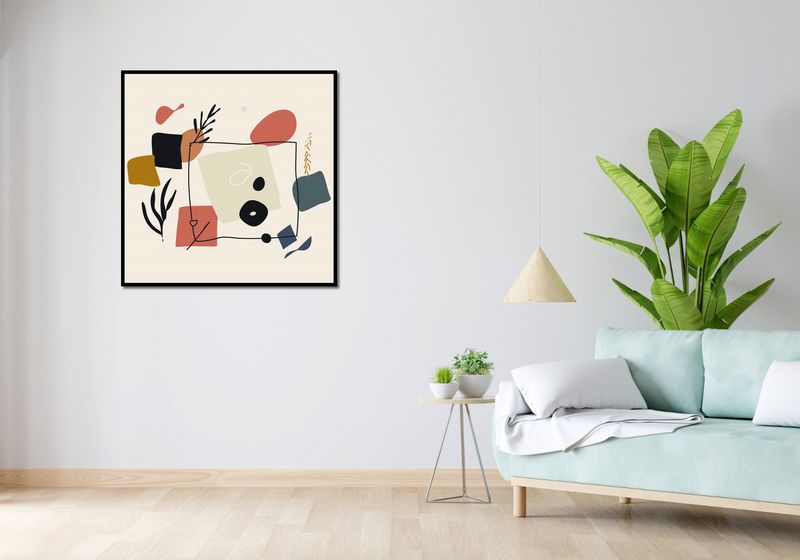 Plakat 90x90cm Abstrakcyjny Dialog zdjęcie 4
