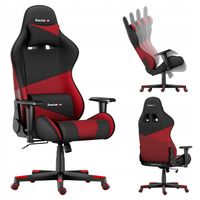 Fotel Gamingowy OBROTOWY ERGONOMICZNY Gracza Huzaro Force 6.2 Red Mesh