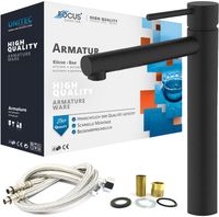 BATERIA UMYWALKOWA STOJĄCA KRAN ŁAZIENKOWA CZARNA NABLATOWA WYSOKA UMYWALKI