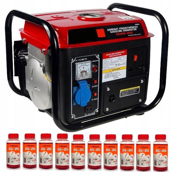 AGREGAT PRĄDOTWÓRCZY 1500W GENERATOR 2KM 230V OLEJ zdjęcie 2