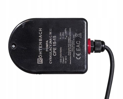 POMPA OBIEGOWA CYRKULACYJNA DO WODY CIEPŁEJ C.W.U. CPE 15-15 KABEL na Arena.pl