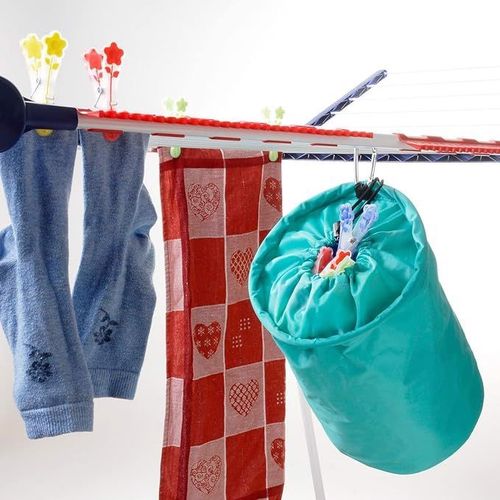 Składana torba na pranie karabińczyk niebieska na Arena.pl