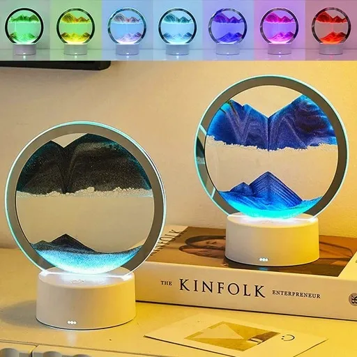 SZKŁO 3D MALOWANIE PIASKIEM KLEPSYDRA OBRÓT O 360° ŚCIEMNIANIE DOTYKOWE zdjęcie 13