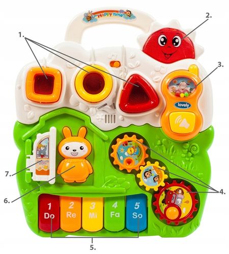 CHODZIK PCHACZ JEŹDZIK DLA DZIECI EDUKACYJNY INTERAKTYWNY PIANINKO STOLIK na Arena.pl