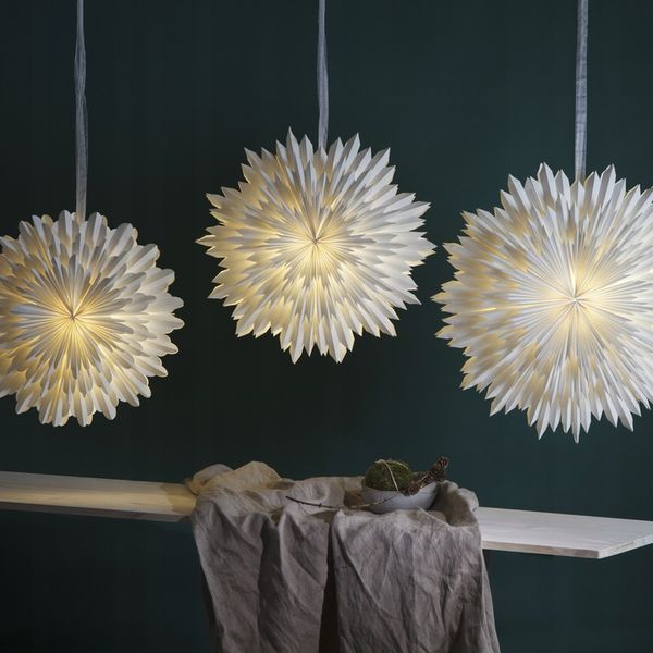 Gwiazda wisząca biała ICE 70 cm zdjęcie 11