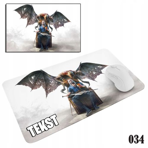 PODKŁADKA POD MYSZKĘ MYSZ WZORY DO WYBORU - WIEDŹMIN WITCHER 20x24cm na Arena.pl