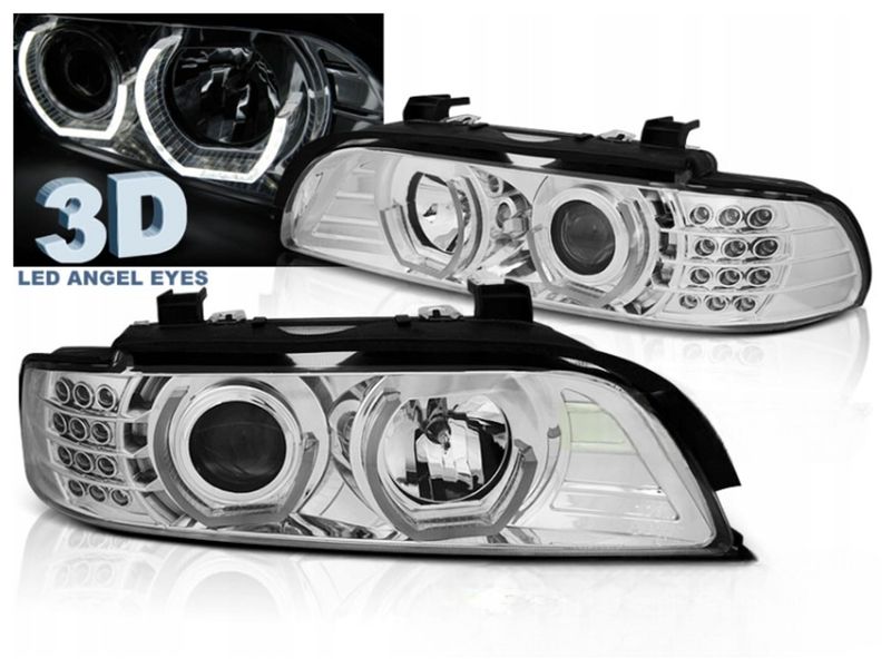 LAMPY REFLEKTORY DO BMW E39 OD 1995 DO 2003 Roku DAYLIGHT CHROME zdjęcie 1
