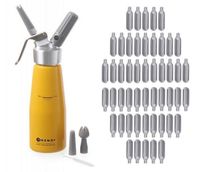 SYFON DO ŚMIETANY HENDI 0.5L ŻÓŁTY Z 50 NABOJAMI N2O - IDEALNY DO DESERÓW