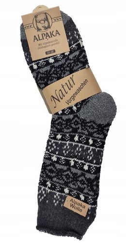 SKARPETY MĘSKIE ŚWIĄTECZNE WEŁNIANE GRUBE SKARPETKI ALPAKA 3-PAK 35-38 na Arena.pl