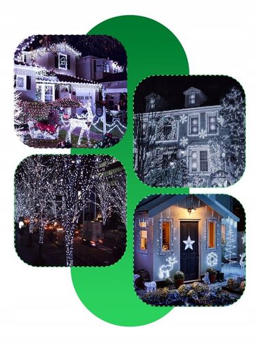 LAMPKI CHOINKOWE ŚWIATEŁKA 500led BIAŁE ZIMNE ~35 M WEWNĘTRZNE ZEWNĘTRZNE na Arena.pl