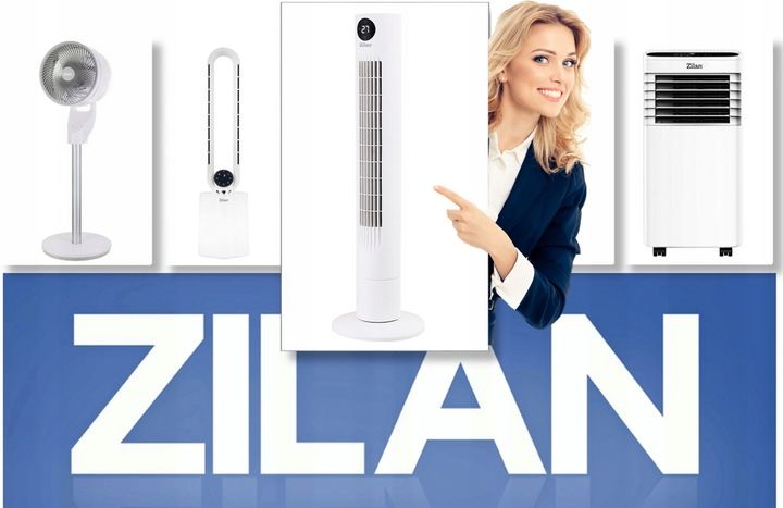 WENTYLATOR KOLUMNOWY XL 60W BIAŁY CICHY PANEL LED PILOT OSCYLACJA TERMOMETR zdjęcie 4