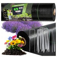 Agrowłóknina 90G 1,1x50m Czarna UV Agrotkanina Mata Antychwastowa + Kotwy