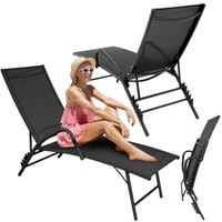 składana leżanka ogrodowy regulowane oparcie aluminium fotel plażowy leżak