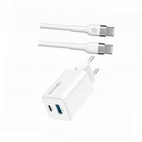 Szybka ładowarka GaN 45W 2 wejścia USB i USB-C z kablem do Huawei Nova 12i