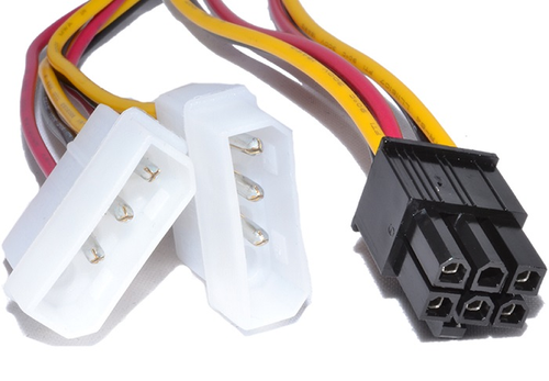 KABEL ZASILANIA ADAPTER PCI-E 6PIN na 2x MOLEX GPU na Arena.pl