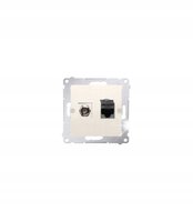 GNIAZDO ANTENOWE TYPU F + RJ45 kat.7 SIMON 54 DASFRJ45.01/41 KREMOWY