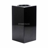 Nowoczesny WAZON z czarnego GRANITU WCUBE15 na cmentarz StoneOnline